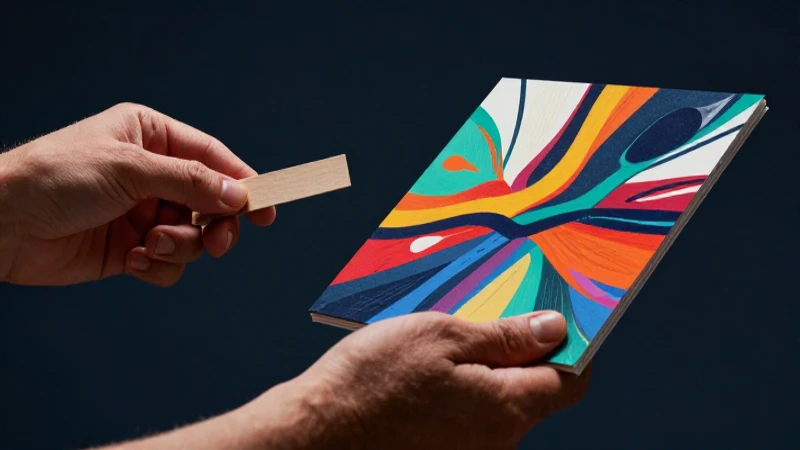 Manos contrastan lo simple con el arte abstracto