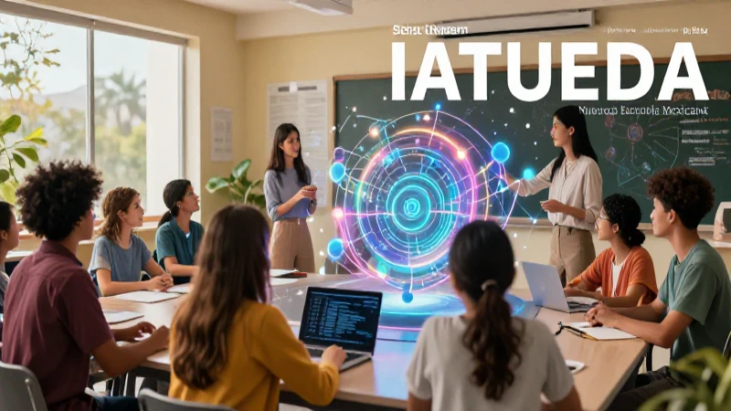 Explora la nueva escuela mexicana con nuestros webinars 4 Profesora diversa en aula digital moderna