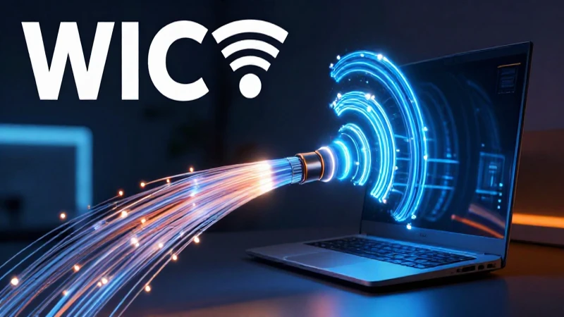 Fibra óptica y Wi-Fi futurista en estética cinematográfica