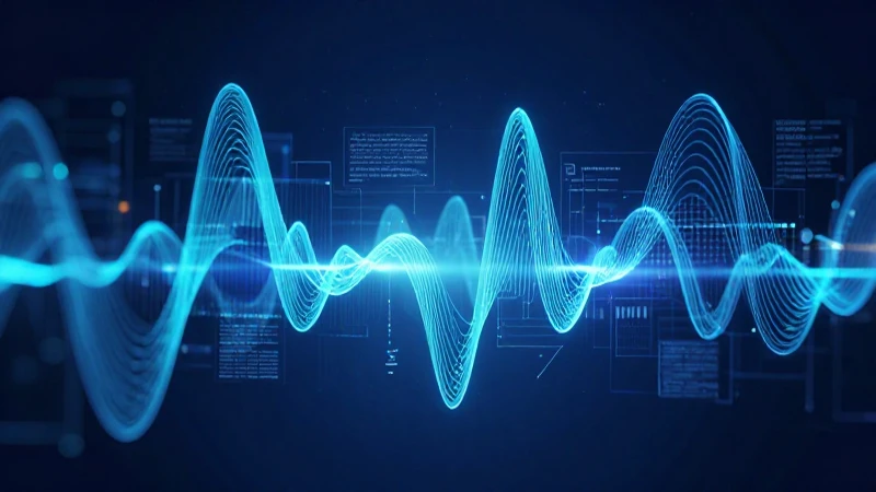 Futuro tecnológico en vibrantes ondas holográficas