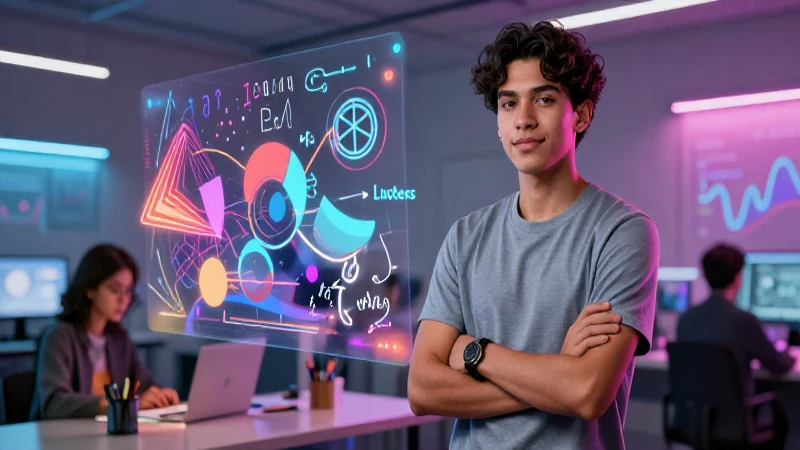 Estudiante mexicano con matemáticas holográficas