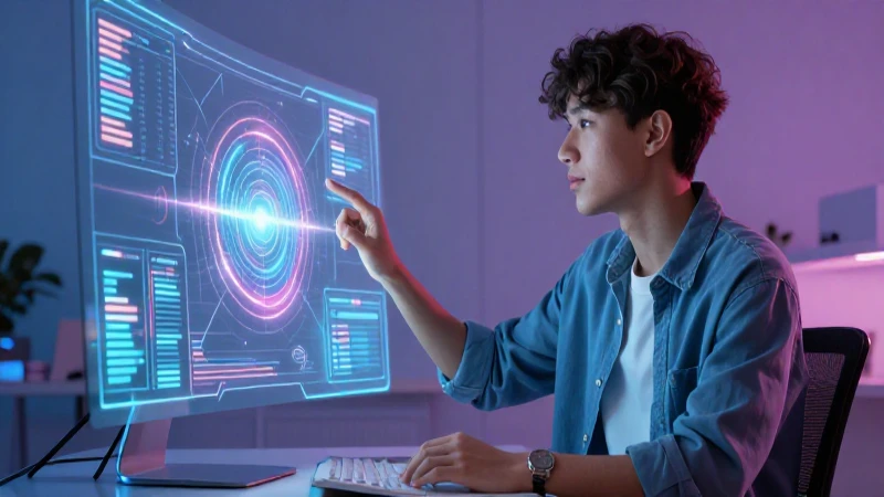 Mineduc: Guía Completa sobre Código Personal y Evaluaciones 5 Estudiante moderno observa datos digitales vibrantes
