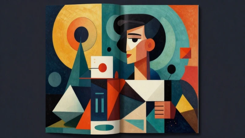 Collage cubista vibrante con iluminación dramática y realismo