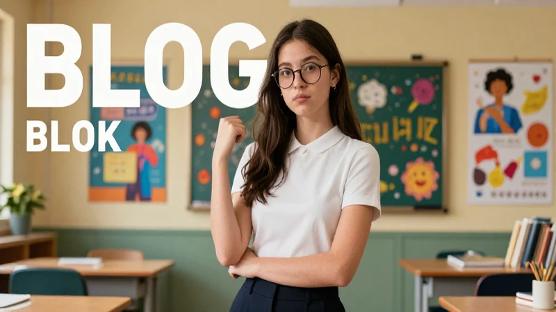 Estudiante confiado en aula moderna