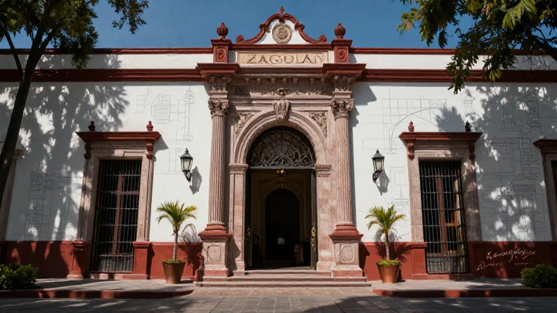 Zaguán: Definición y concepto esencial en arquitectura 3 Zaguán colonial mexicano majestuoso y detallado