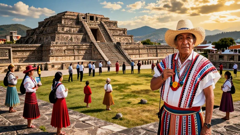 Representación cultural zapoteca en el paisaje oaxaqueño