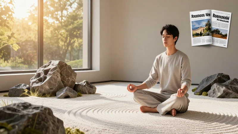 Zen: Qué es, beneficios, definición y concepto esencial 6 Meditación serena en jardín Zen