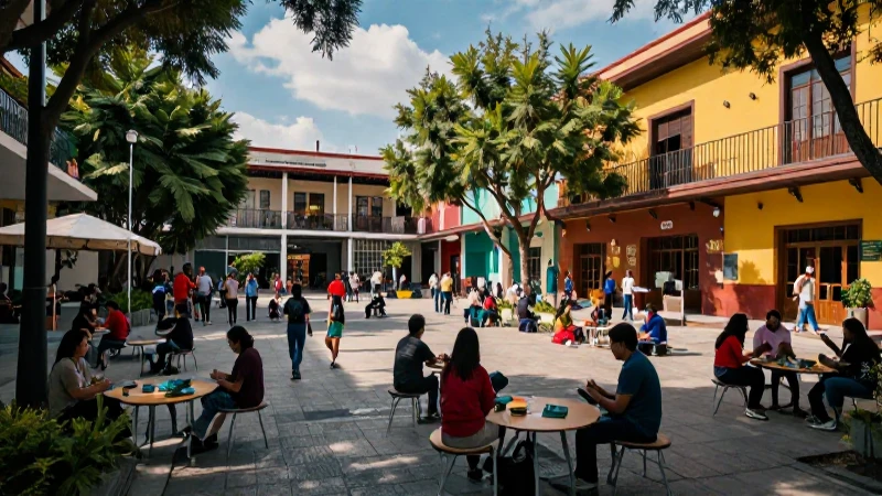 Zócalo: definición, usos y concepto explicado detalladamente 8 Plaza mexicana moderna vibrante e hiperdetallada