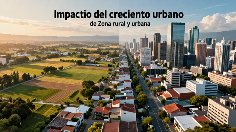 Crecimiento urbano: contraste rural y modernidad