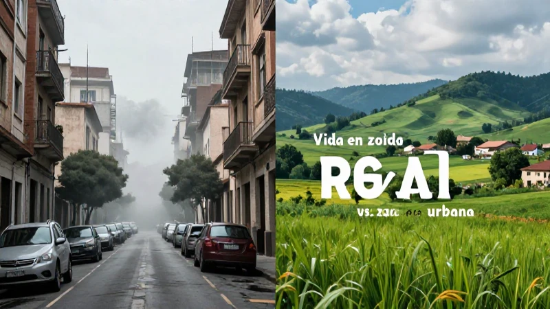 Compara vida urbana y rural