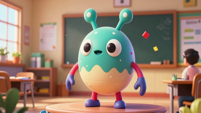 Creatura vibrante en un aula educativa mexicana